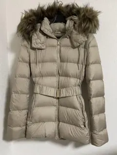 ZARA ダウンコート　ファーフード　ベルト付き