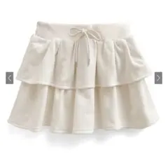 【新品】GRL インパン裏地付きティアードスウェットミニスカート アイボリー