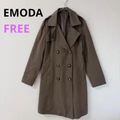【エモダ】EMODA ADDITION トレンチコート　ニュアンス　薄手　カーキのサムネイル