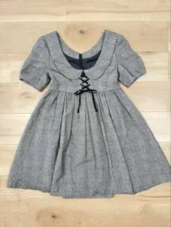 チェック柄ワンピース