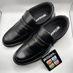 Wilson ローファー ビジネスシューズ 黒 26.5cm 軽量 幅広 通勤