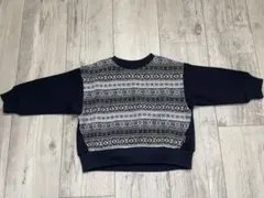 COMME CA ISM ノルディック柄 トレーナー