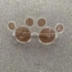 ミッキー型クリアフレームサングラス