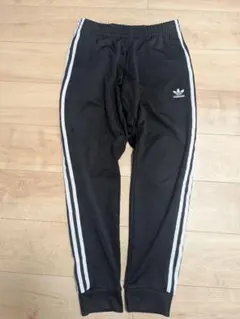 adidasアディダス サイドストライプパンツ ジャージ 黒 Ｌサイズ