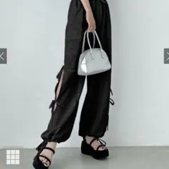 GRL グレイル　サイドスリットリボンカーゴパンツ al186