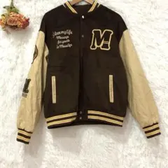 ★MessAge★ビッグシルエット スタジャン 【M】 ブルゾン アメカジ 茶