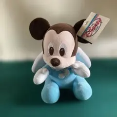 【1990〜ビンテージ】Disney ミッキーマウス 天使 ぬいぐるみ　タグ付のサムネイル