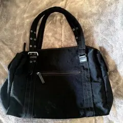 レディース大容量トートバッグブラック【縦30cm横48cmマチ10.5cm】