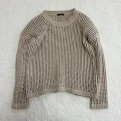 美品　URBAN RESEARCH ROSSO メッシュニット　ベージュ　フリー