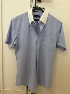BLACK LABEL 半袖シャツ サイズ5 青と白ストライプ