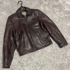 希少 34inch 馬革 エアロレザー レザージャケット ブラック aero-mj_1.jpg