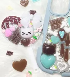 ミラーデコ♡ チョコミント 平成女児 量産型 いちご かわいい