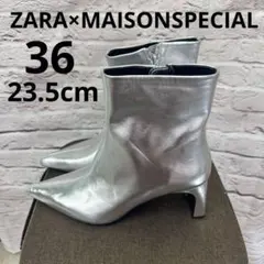 新品】ZARA メタリックシルバー ニーハイブーツ 36（X-16）m - メルカリ