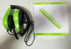 【美品】進研ゼミ　ヘッドフォンレインボー　グリーンのサムネイル