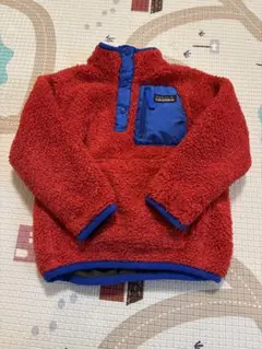 赤 フリースジャケット ハーフジップ