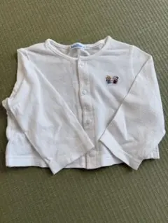 familiar カーディガン 80 ホワイト 薄手