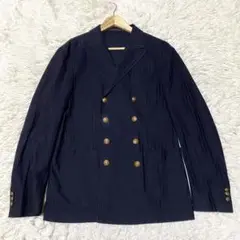 良品✨The GIGI テーラード 紺ブレ ダブル 金ボタン 綿 48 L