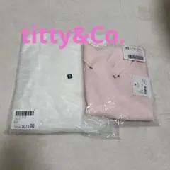 titty&Co. ローズリボンリブトップス リボンティアードワンピース