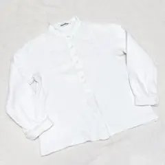 ファミリア　ブラウス　長袖　110 familiar 綿　ホワイト　白　シャツ