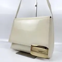 美品✨】フェラガモ オールレザー ワンショルダーバッグ ロゴ金具 
