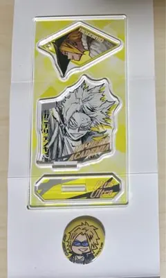 ヒロアカ　アクリルフィギュア&チャームコレクション　ジロリ缶バッジ　上鳴電気