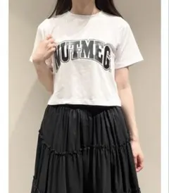 snidel NUTMEG ロゴ 半袖Tシャツ ホワイトのサムネイル