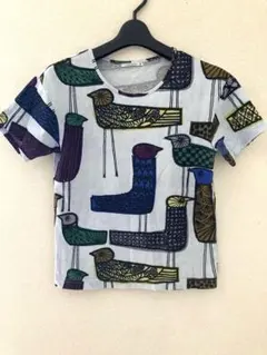 ミナペルフォネン　mingling バード柄Tシャツ 水色　36サイズのサムネイル