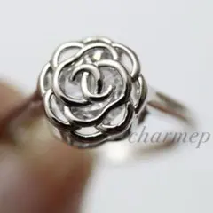 【CR383】クリアストーンの薔薇モチーフシルバーリング