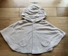 【新品未使用】コムサイズム ベージュ フード付き ベビーポンチョ