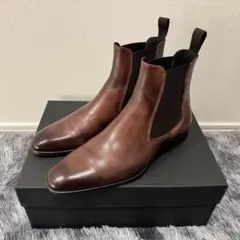 美品 MAGNANNI マグナーニ サイドゴアブーツ 42 レザー ブラウン