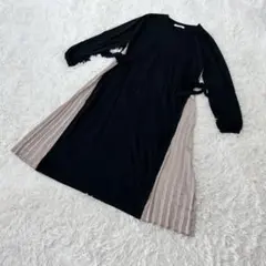 【c4677】✨美品✨Khalita ワンピース　ロング　ブラック　ベージュ