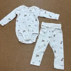 【新品】H&M オーガニックコットン ロンパースセット 6-9M