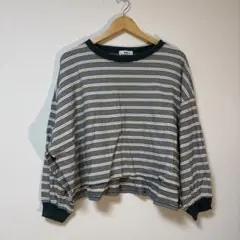 WEGO ボーダー長袖シャツ