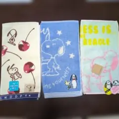 未使用　スヌーピータオルハンカチ 3枚セット