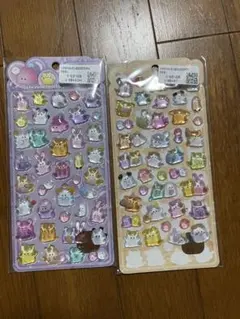 き*う様 動物キャラクターシール 2シートセット　ボンボンドロップシール