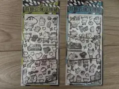 p*o様 クレヨンしんちゃんボンボンドロップシール　モノクロ