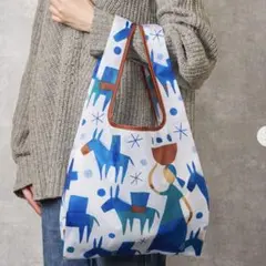 カルディ エコバッグ 青 ブルー ノベルティ 非売品