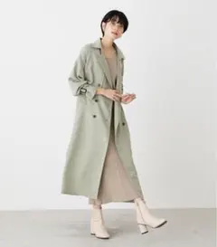 AZUL by MOUSSY グリーン トレンチコート Sのサムネイル