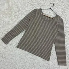 URBAN RESEARCH ボーダー柄　tシャツ　長袖カットソー　uネックのサムネイル