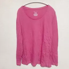 NO BOUNDARIES ピンク 長袖Tシャツ XXL ロンT