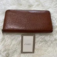 HIRAMEKI. モリス　長財布 ラウンドファスナー キャメル　ブラウン
