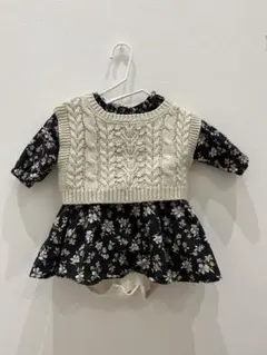 花柄ロンパース プティマイン