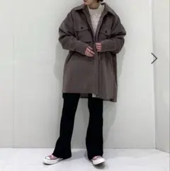 WフェイスシャギーCPOジャケット　JEANASIS