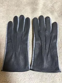 Paul Smith ポールスミス　羊革手袋　黒/グレー24cm