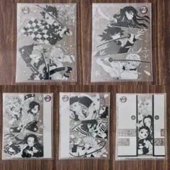 鬼滅の刃 中国版 原画集 特典 PVCクリアシート 5枚セット