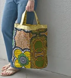 SHIPS any 別注　BINDU　バティックコンビトート　アフリカ柄