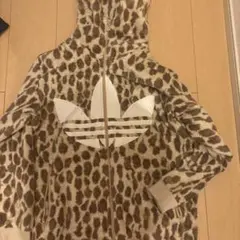 adidas レオパード柄 ボア トラックジャケット L