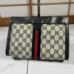 GUCCI オールドグッチ クラッチバッグ ポーチ GG柄 シェリーライン