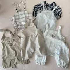 男の子　女の子　ロンパース 80 まとめ　春秋　オーバーオール　オールインワン
