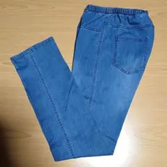 (HAPPY UNION) ウエストゴム スリムフィットデニムパンツ　Lサイズ